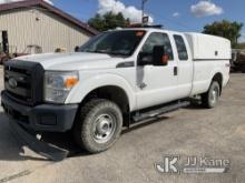 2015 Ford F250 4x4 Extended-Cab Pickup Truck Runs, Moves) (Rust Damage, Check Engine Light On, No Re