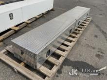 Brand FX Aluminum Treadplate Box. 132in L x 14in H x 22in W. 2 Keyed Side Opening Doors With Weather