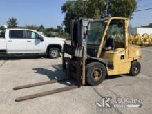 Yale GDP100MJNGBE087.2 Solid Tired Forklift Runs, Moves, Operates) (No Brakes-Condition Unknown, Win