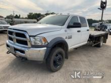 2015 RAM 5500 4x4 Flatbed Truck Runs & Moves) (Per Seller: Needs tires, brakes, turbo.,