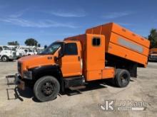 2009 GMC C6500 Chipper Dump Truck Runs, Moves, Dump Operates) (Airbag Light On, Cracked Fender