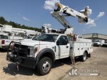 Altec AT41M, Articulating Material Handling Bucket Truck mounted behind cab on 2019 Ford F550 Servic