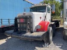 2007 Peterbilt 357 Flatbed Winch Truck Not Running, Condition Unknown) (Cranks Over W/ Jump. Check E