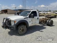 2016 Ford F550 4x4 Cab & Chassis, Cooperative Owned Runs & Moves) (Jump to Start, Cracked Windshield