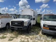 2012 Ford F550 Enclosed High-Top Service Truck No Drive Shaft Installed, Starts And Idles, Runs Roug