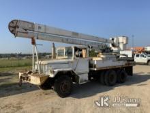 HiRanger 5FB-48PBI, Bucket Truck rear mounted on 1970 AM General 6x6 T/A Flatbed Truck Runs & Moves)