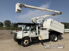 HiRanger XT55, Over-Center Bucket Truck mounted on 2004 International 4300 4x4 Dump Chipper Truck Ru