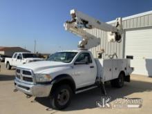 Altec AT40M, Articulating & Telescopic Material Handling Bucket Truck mounted behind cab on 2015 DOD