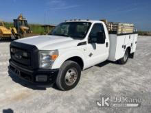 2014 Ford F350 Service Truck Runs & Moves)  (Check Engine Light On,  Crack In The Windshield