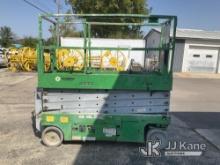 Genie Self-Propelled Scissor Lift Condition Unknown, No Key, Batteries Dead