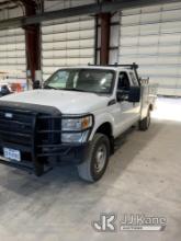 2013 Ford F250 4x4 Extended-Cab Service Truck Runs & Moves) (Check Engine Light On, Cracked Windshie