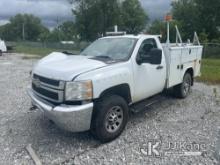 2011 Chevrolet Silverado 3500HD 4x4 Service Truck Runs) (WRECKED) (Airbags Deployed) (Moves Forward,