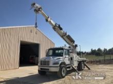 Altec DM45-TR, Digger Derrick rear mounted on 2006 Freightliner M2 106 Flatbed/Utility Truck, Munici