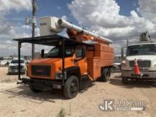 Altec LRV55, Over-Center Bucket Truck mounted behind cab on 2009 GMC C7500 Chipper Dump Truck Not Ru