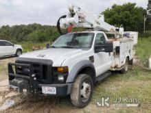 Altec AT37G, Articulating & Telescopic Bucket mounted behind cab on 2008 Ford F550 4x4 Service Truck