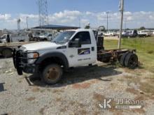 2016 Ford F550 4x4 Cab & Chassis, Cooperative Owned Runs & Moves) (Jump to Start) (Check Engine Ligh