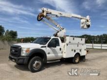 Altec AT37G, Articulating & Telescopic Bucket Truck mounted on 2011 Ford F550 4x4 Service Truck Runs