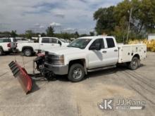 2015 Chevrolet Silverado 2500HD 4x4 Extended-Cab Service Truck Runs, Moves) (Check Engine Light On, 