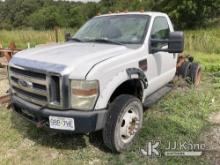 2008 Ford F550 4x4 Cab & Chassis Not Running, Condition Unknown) (Per Seller: Engine Issues) (Check 