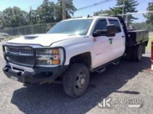 2019 Chevrolet Silverado 3500HD 4x4 Crew-Cab Flatbed/Service Truck Runs & Moves) (Jump To Start