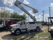 Altec AA55E, Material Handling Bucket Truck rear mounted on 2013 Ford F750 Utility Truck Runs, Moves