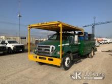 2009 Ford F700 Service Truck Runs & Moves) (Jump To Start) (Leaks Hydraulic Fluid When PTO Is Engage