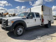 2012 Ford F450 4x4 Crew-Cab High Top Service Truck Runs & Moves) (Battery Light On