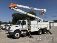 HiRanger HRX-55, Material Handling Bucket Truck rear mounted on 2013 International Durastar 4400 T/A