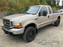 1999 Ford F350 4x4 Extended-Cab Pickup Truck Runs & Moves) (Rear Driver-Side Door Does Not Open, Rus