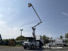 Altec LR7-60E70, Over-Center Elevator Bucket Truck mounted behind cab on 2018 Freightliner M2 106 Ch