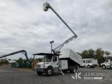 Altec LR7-56, Over-Center Bucket Truck mounted behind cab on 2019 Freightliner M2 106 Chipper Dump T