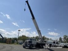 Altec AC38-127S-EJ, Hydraulic Crane rear mounted on 2013 Peterbilt 365 Tri/Axle Flatbed Truck Runs, 