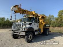 Terex Commander 4047, Digger Derrick rear mounted on 2009 International 7300 4x4 Flatbed/Utility Tru