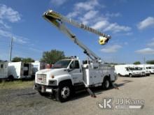 Lift-All LSS55-1S, Over-Center Bucket Truck center mounted on 2009 GMC C8500 Utility Truck Runs Move