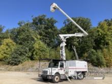 Altec LR760E70, Over-Center Elevator Bucket Truck mounted behind cab on 2014 Freightliner M2 106 Chi