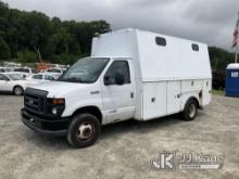 2013 Ford E450 Cutaway Enclosed Service Van Runs & Moves) (Rust Damage, Lift Gate Operates, Missing 