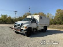 2012 Ford F750 Chipper Dump Truck Runs & Moves) (PTO Inoperable, Dump Condition Unknown, ABS & Servi