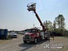 Skyhoist SX57, Sign Crane Platform Lift rear mounted on 2001 Sterling M7500 Flatbed Truck Starts, Ru