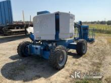 2014 Genie Z45/25 Self-Propelled Telescopic Manlift Condition Unknown, Wrecked, Flat Tires, No Key) 