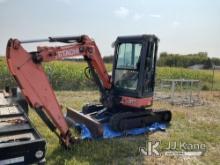 2011 Hitachi EX35 Mini Hydraulic Excavator Runs, Moves, Operates) (Rust, Steering Issues, Hydraulic 