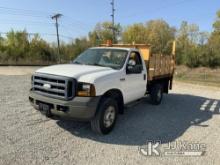 2006 Ford F350 4x4 Flatbed Truck Runs & Moves