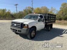 2007 Ford F350 4x4 Flatbed Truck Runs & Moves) (ABS Light On