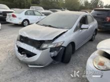 2014 Honda Civic Hybrid 4-Door Hybrid Sedan Not Running, Engine Bay Stripped Of Parts, Wrecked, Inte