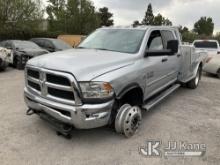 2015 RAM 5500 4x4 Extended-Cab Utility Truck Not Running, Wrecked, Axel Damage, Exterior Stripped Of