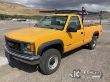 1997 GMC Sierra 2500 4x4 Pickup Truck Runs & Moves, Seat Damage