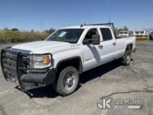 2018 GMC Sierra 2500HD 4x4 Crew-Cab Pickup Truck Runs & Moves) (Check Engine Light On, Body Damage
