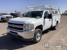 2014 Chevrolet Silverado 2500HD Service Truck Runs & Moves) (Cracked Windshield) (No Key For Cabinet