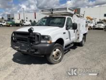 2004 Ford F450 4x4 Flatbed/Service Truck Runs & Moves) (Jump to Start