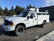 1999 Ford F350 4x4 Service Truck Runs & Moves