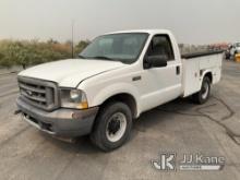 2003 Ford F250 Service Truck Runs & Moves) (Wrecked Right Front